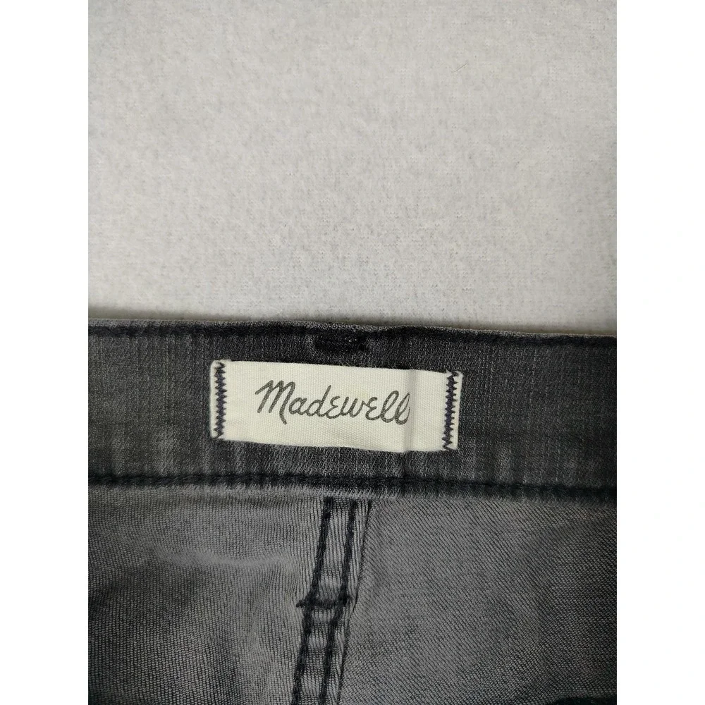 Madewell‎ 9 Inch Skinny Jeans Womens 26P Gray Mid Rise Distressed Raw Hem Ankle